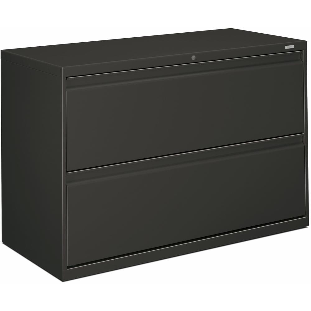 HON Brigade 800 H892 Lateral File - 42" x 18"28.4" - 2 Drawer(s) - Finish: Charcoal. Picture 1