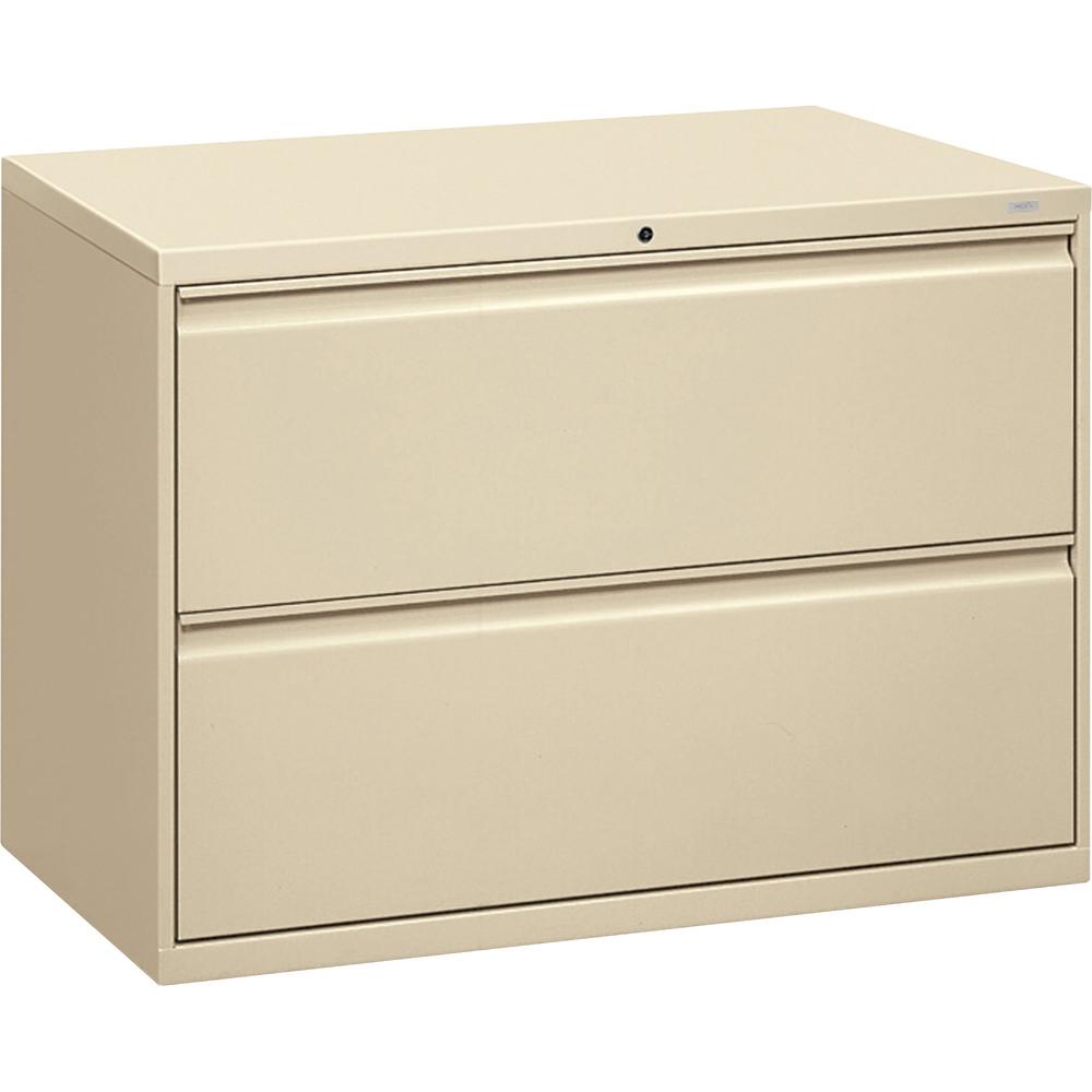HON Brigade 800 H892 Lateral File - 42" x 18"28.4" - 2 Drawer(s) - Finish: Putty. Picture 1