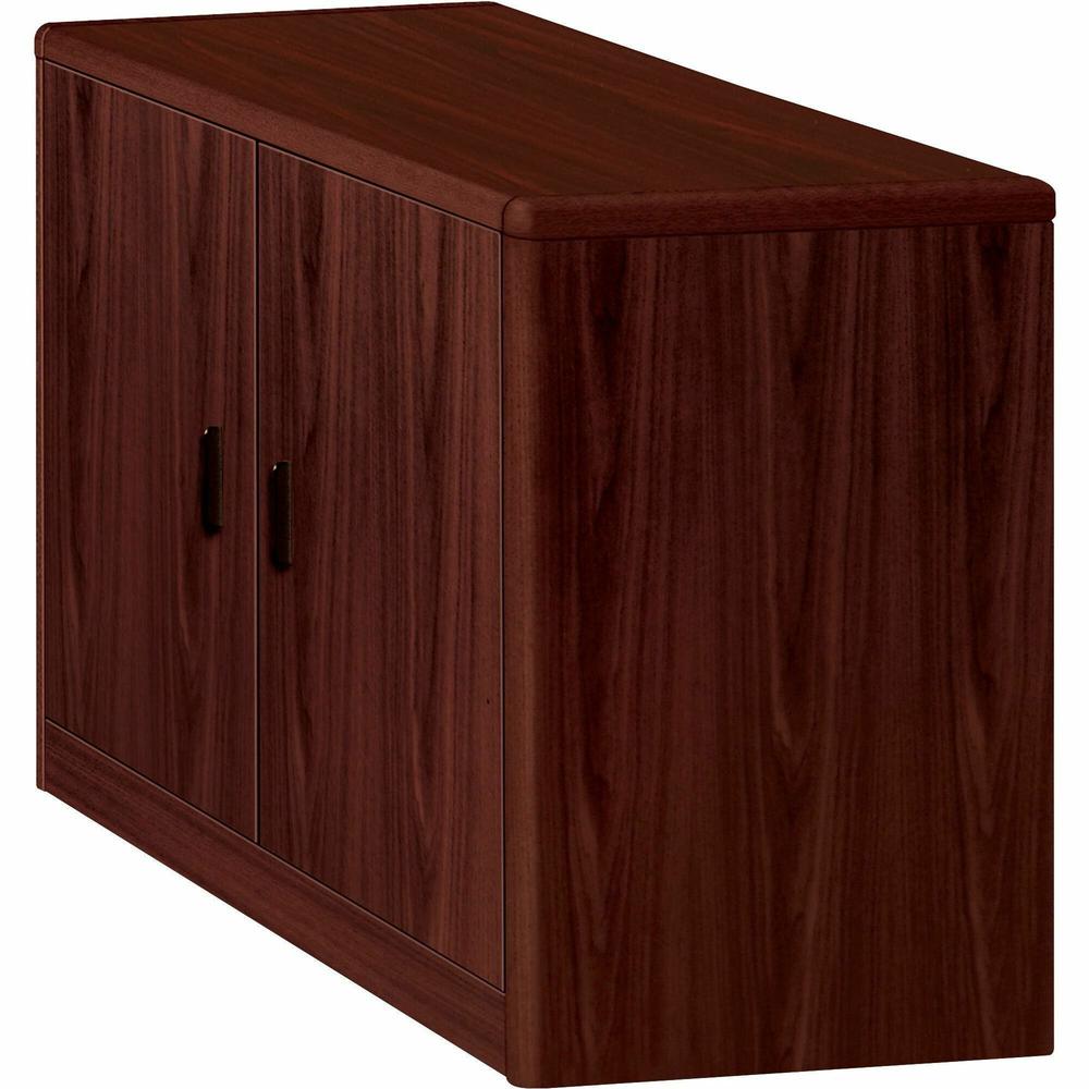 HON 10700 H107291 Storage Cabinet - 36" x 20"29.5" - 2 Door(s) - 4 Adjustable Shelf(ves) - Waterfall Edge - Finish: Mahogany. Picture 1