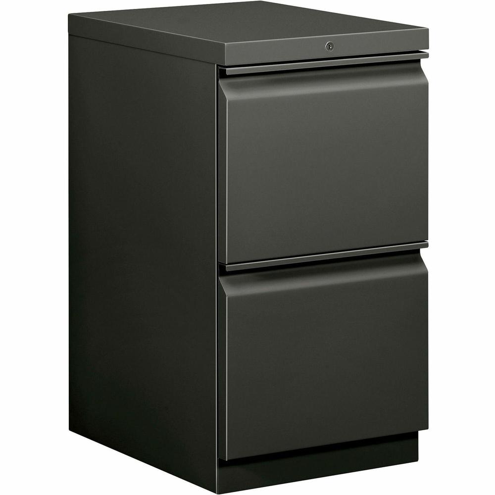 HON Brigade H33820R Pedestal - 15" x 19.9"28" - 2 x File Drawer(s) - Finish: Charcoal. Picture 1
