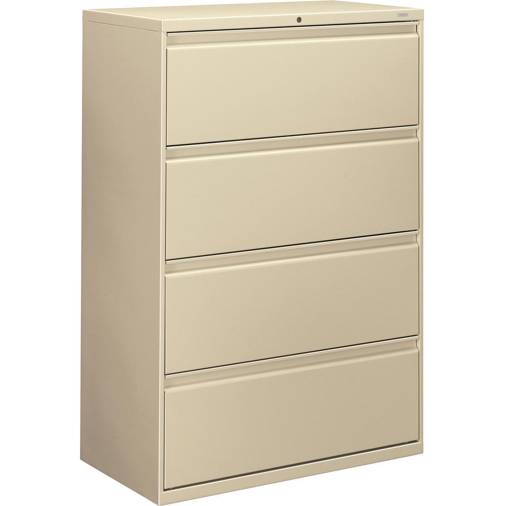 HON Brigade 800 H884 Lateral File - 36" x 18"53.3" - 4 Drawer(s) - Finish: Putty. Picture 1