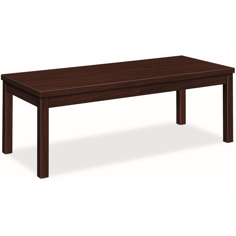 HON H80191 Coffee Table - Rectangle Top - 48" Table Top Width x 20" Table Top Depth x 1.13" Table Top Thickness - 16" Height - Mahogany Laminate - Particleboard. Picture 1