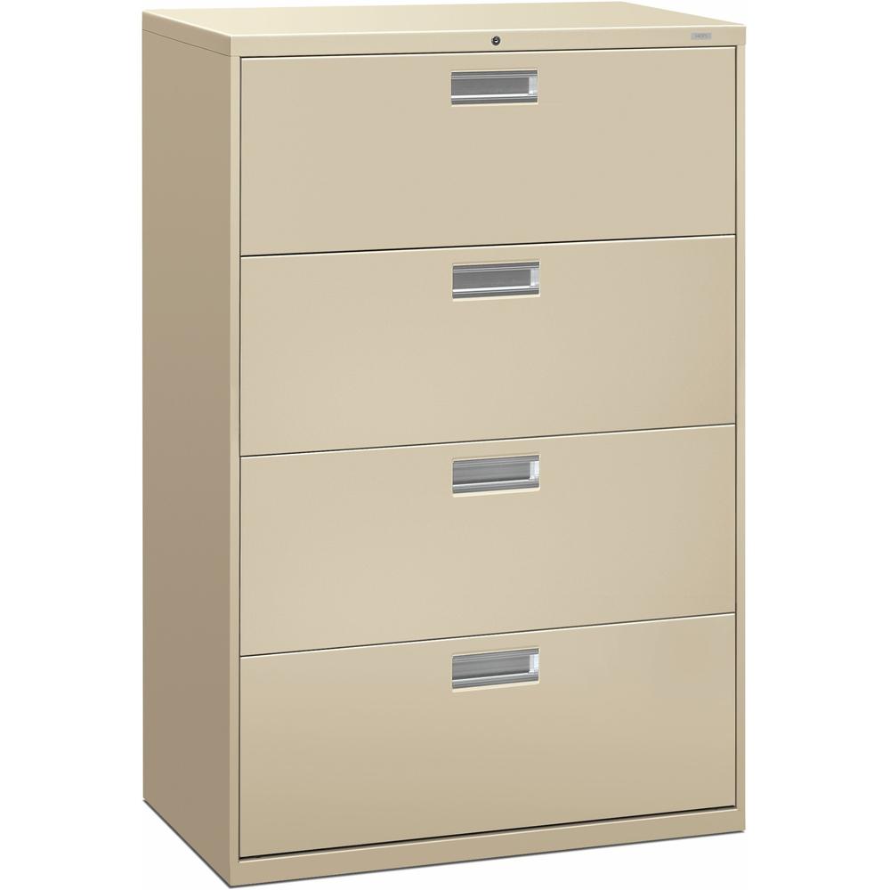 HON Brigade 600 H684 Lateral File - 36" x 18"53.3" - 4 Drawer(s) - Finish: Putty. Picture 1