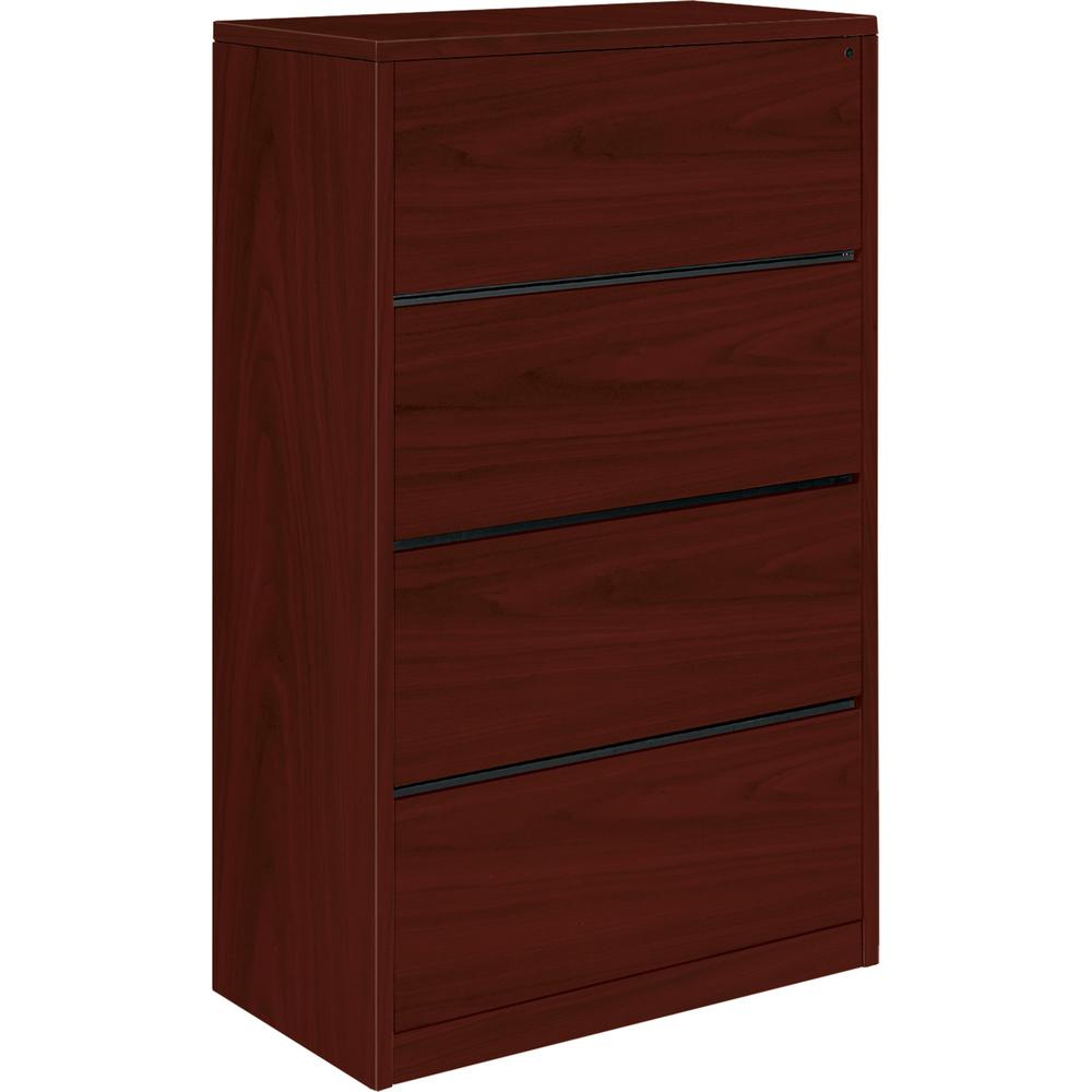 HON 10500 H10516 Lateral File - 36" x 20"59.1" - 4 Drawer(s) - Flat Edge - Material: Laminate - Finish: Mahogany. The main picture.