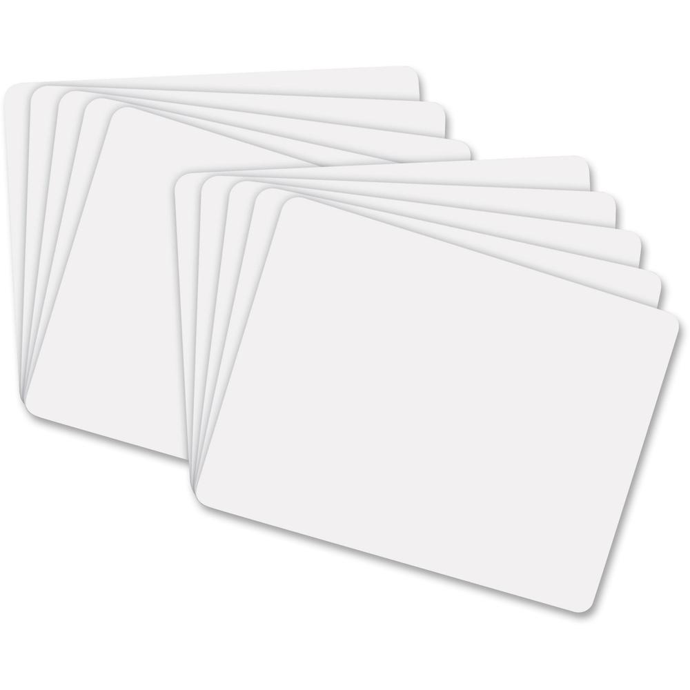 Creativity Street White Boards - 12" (1 ft) Width x 9" (0.8 ft) Height - White Melamine Surface - 10 / Pack. Picture 1