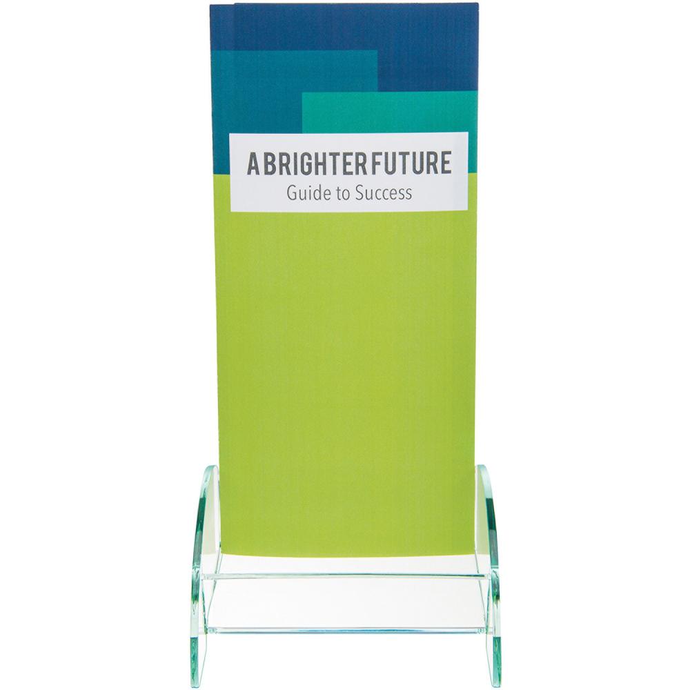 Deflecto Euro-Style DocuHolder - 8" Height x 4.5" Width x 3.8" Depth - Durable, Lightweight - Clear - Glass, Plastic - 1 Each. Picture 1