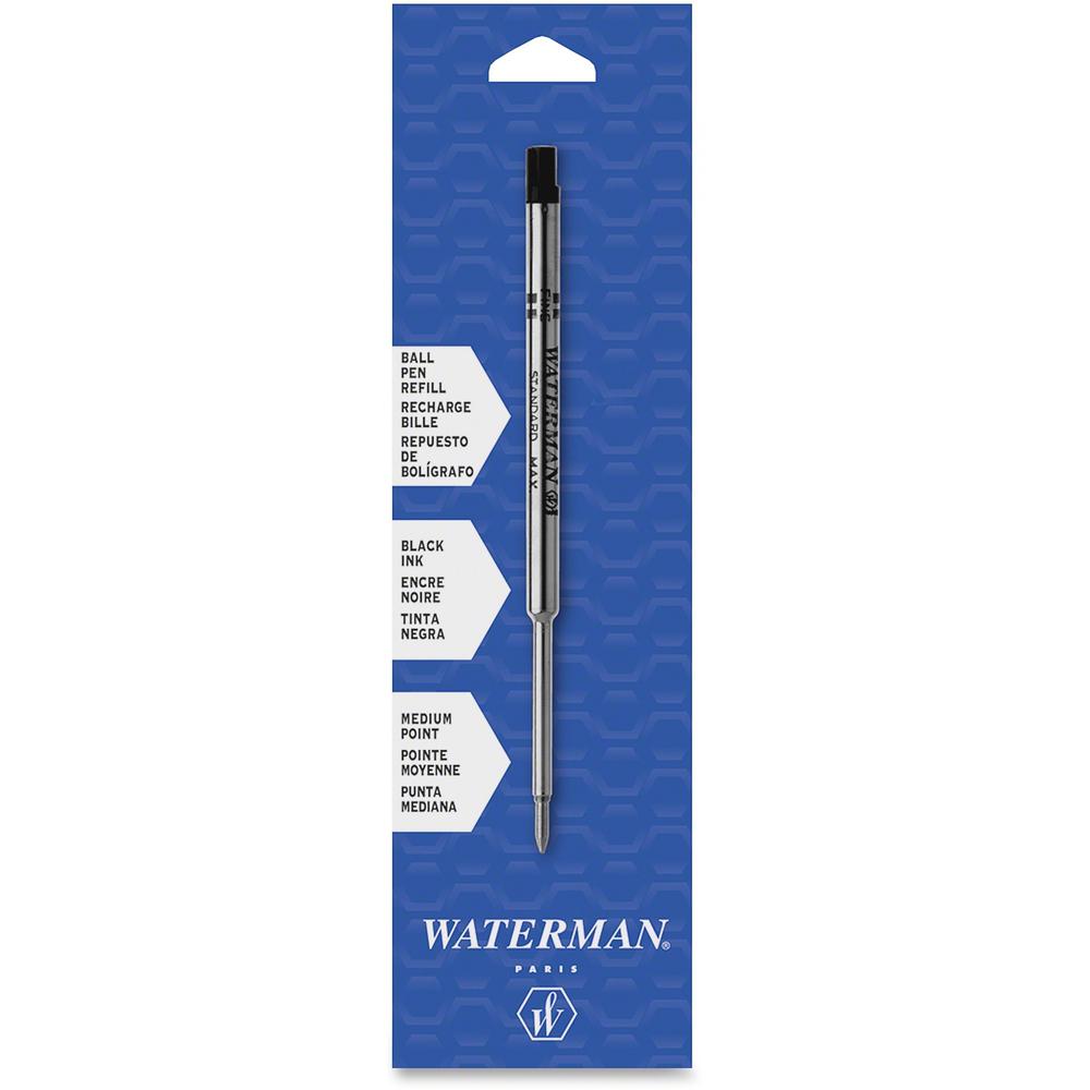 Waterman Ballpoint Pen Refill - Medium Point - Black Ink - 1 Each. Picture 1
