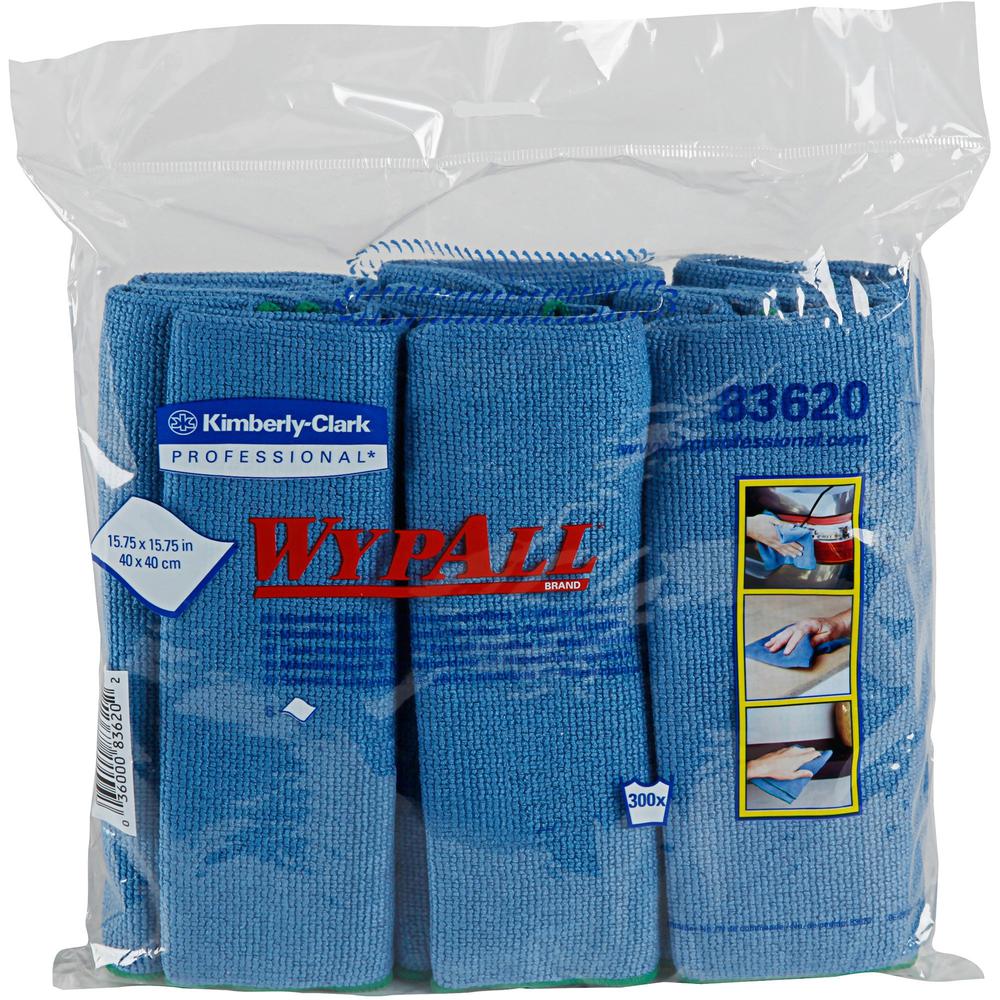 Wypall Microfiber Cloths - General Purpose - Cloth - 15.75" Width x 15.75" Length - 6 / Pack - Blue. The main picture.