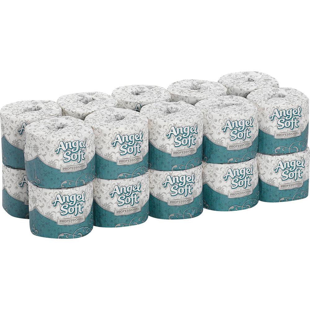 Angel Soft Professional Series Embossed Toilet Paper - 2 Ply - 4" x 4.05" - 450 Sheets/Roll - White - 20 / Carton. Picture 1