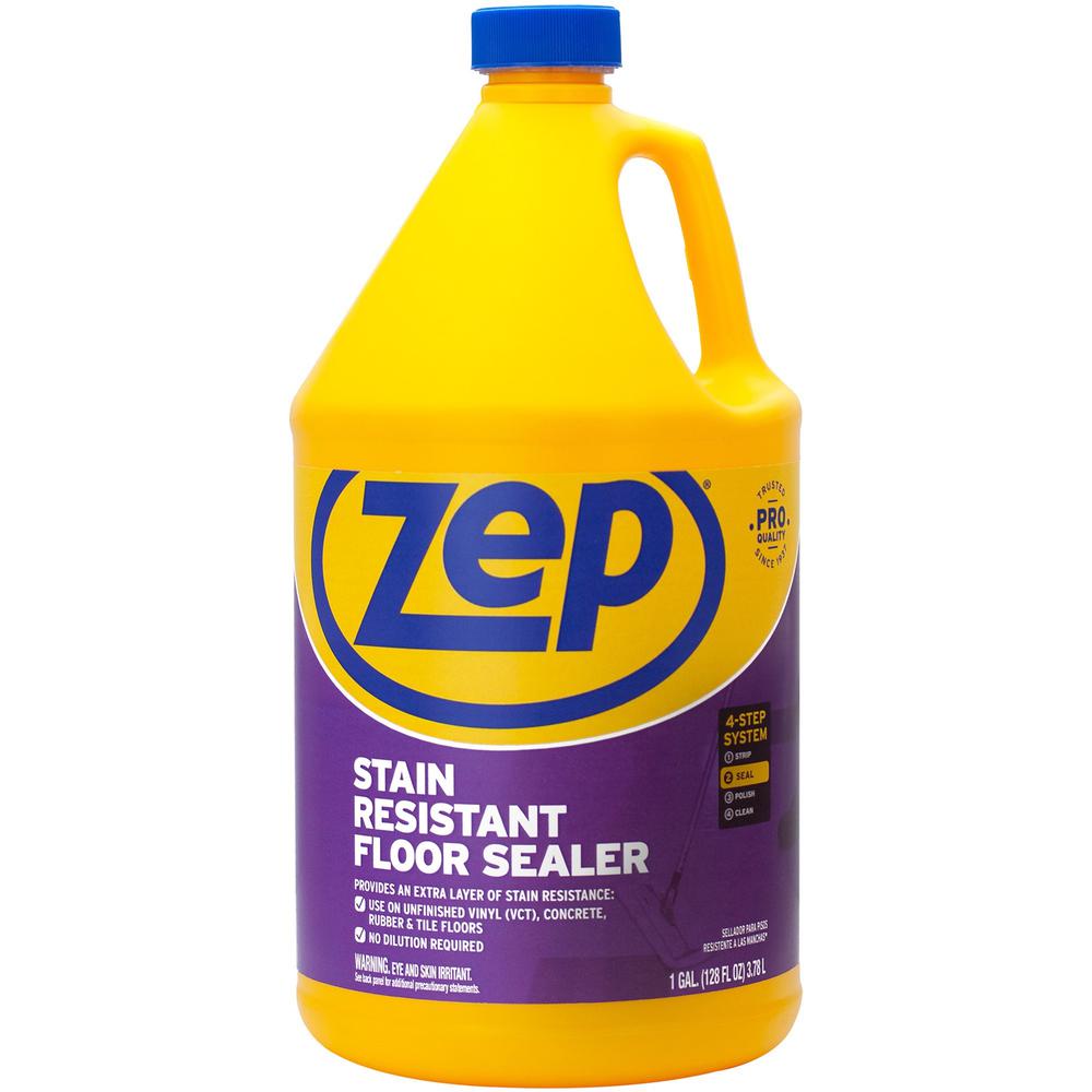 Zep Stain-Resistant Floor Sealer - For Floor - 128 fl oz (4 quart) - 1 Each - Stain Resistant - Blue. Picture 1