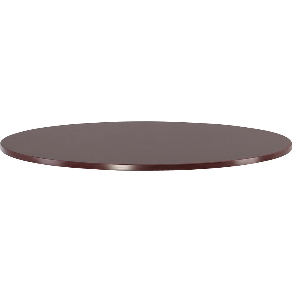 Lorell Essentials Conference Table Top - Laminated Round, Mahogany Top x 47.25" Table Top Width x 47.25" Table Top Depth x 1.25" Table Top Thickness - 1" Height - Assembly Required. Picture 1