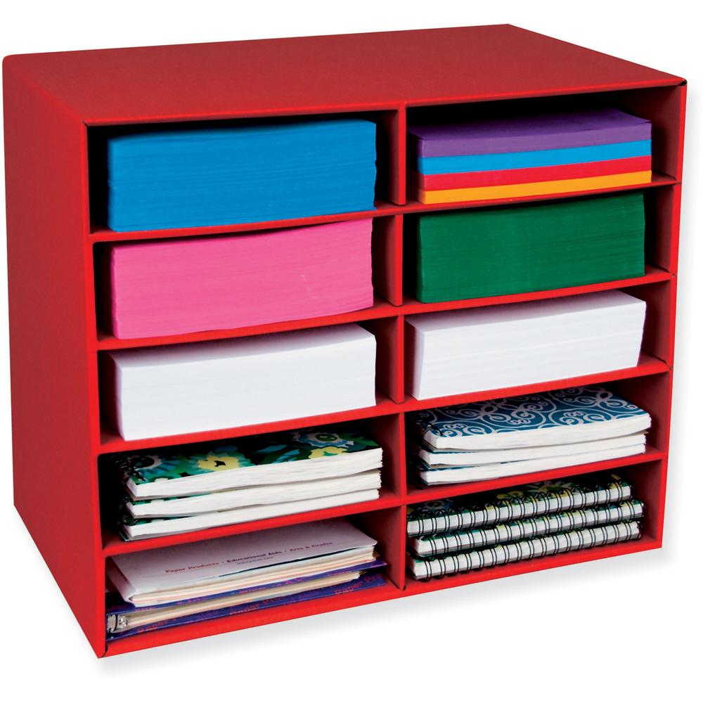 Classroom Keepers 10-Shelf Organizer - 17" Height x 21" Width x 12.9" Depth - 70% Recycled - 1 Each. The main picture.