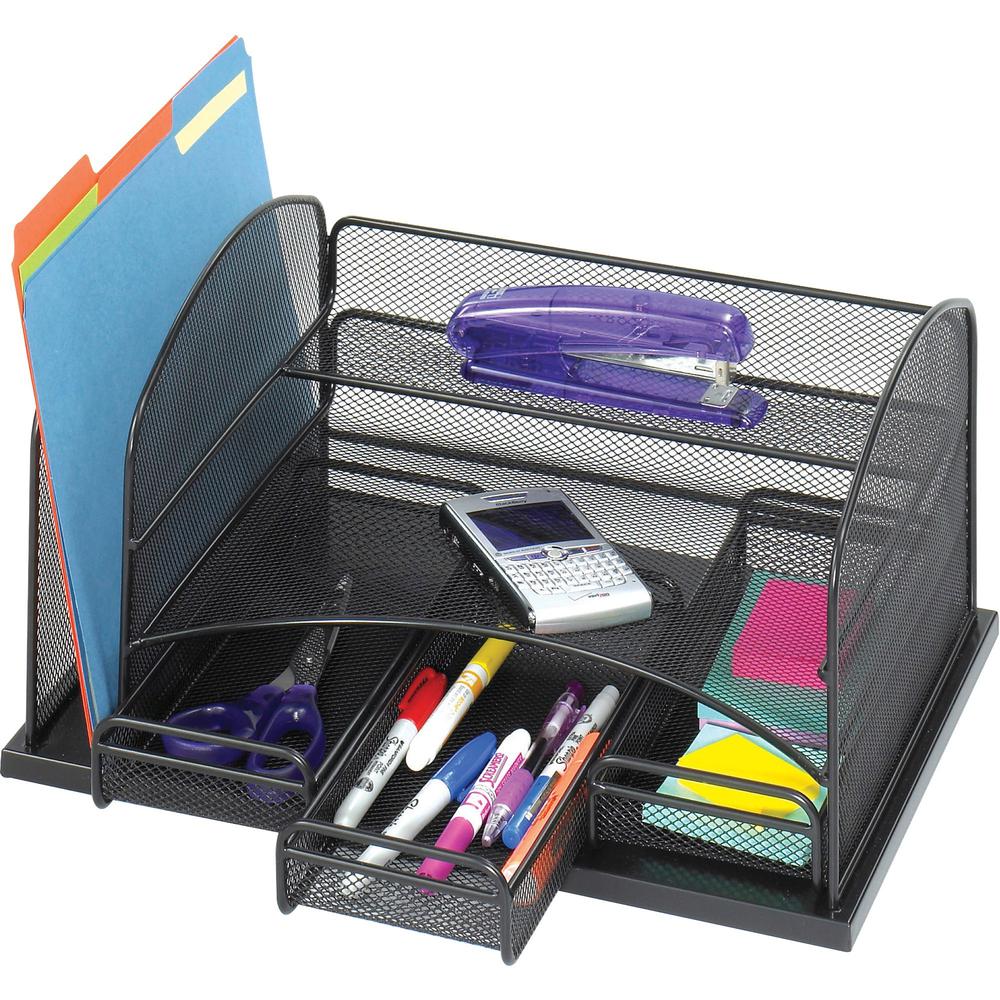 Safco Onyx 3-Drawer Desktop Organizer - 3 Drawer(s) - 16" Height x 11.4" Width x 8" Depth - Steel - 1 Each. The main picture.