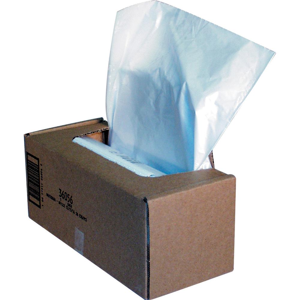 Fellowes Waste Bags for 325 Series Shredders - 25 gal - 39.5" Height x 33" Width x 15" Depth - 50/Box - Plastic - Clear. Picture 1