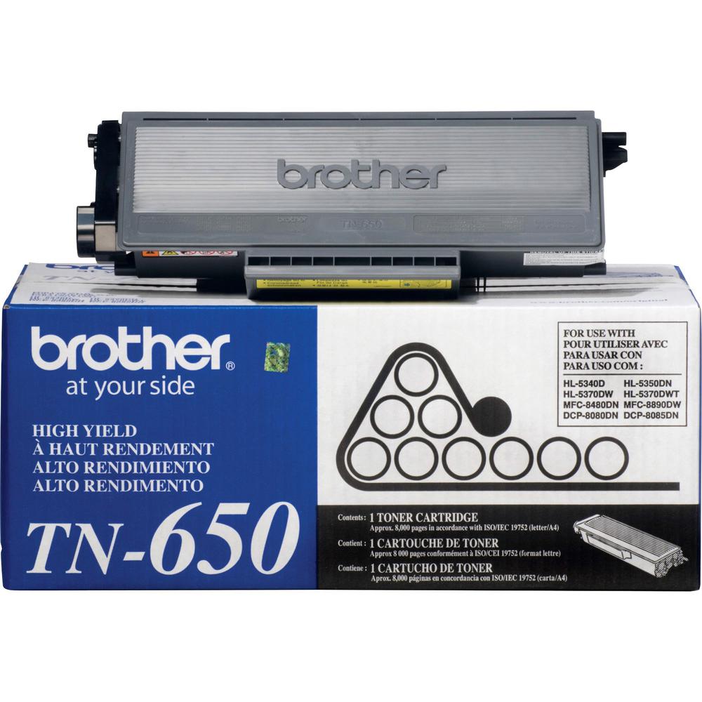 Brother TN650 Original Toner Cartridge - Laser - 8000 Pages - Black - 1 Each. Picture 1