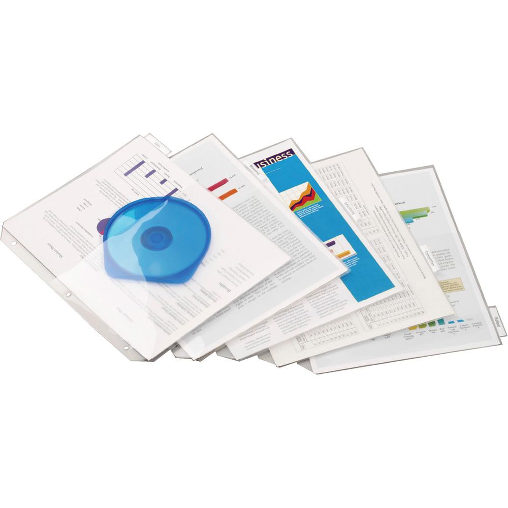 Cardinal Ring Binder Poly Pockets - 11.3" Height x 0.2" Width x 9.5" Length - 40 x Sheet Capacity - For Letter 9" x 11" Sheet - Ring Binder - Rectangular - Clear - Polypropylene - 1 / Pack. The main picture.