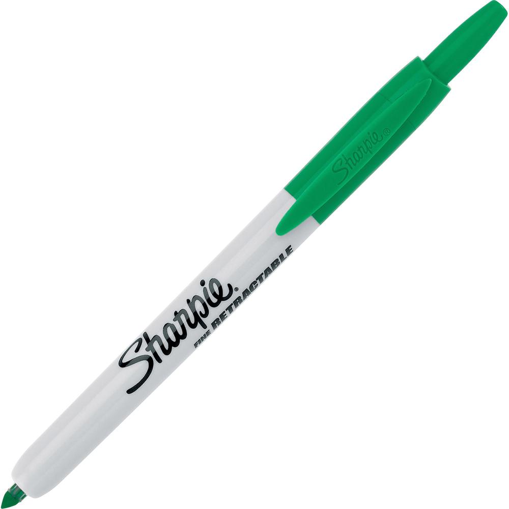 Sharpie Retractable Markers - Fine Marker Point - Retractable - Green - 1 Each. Picture 1