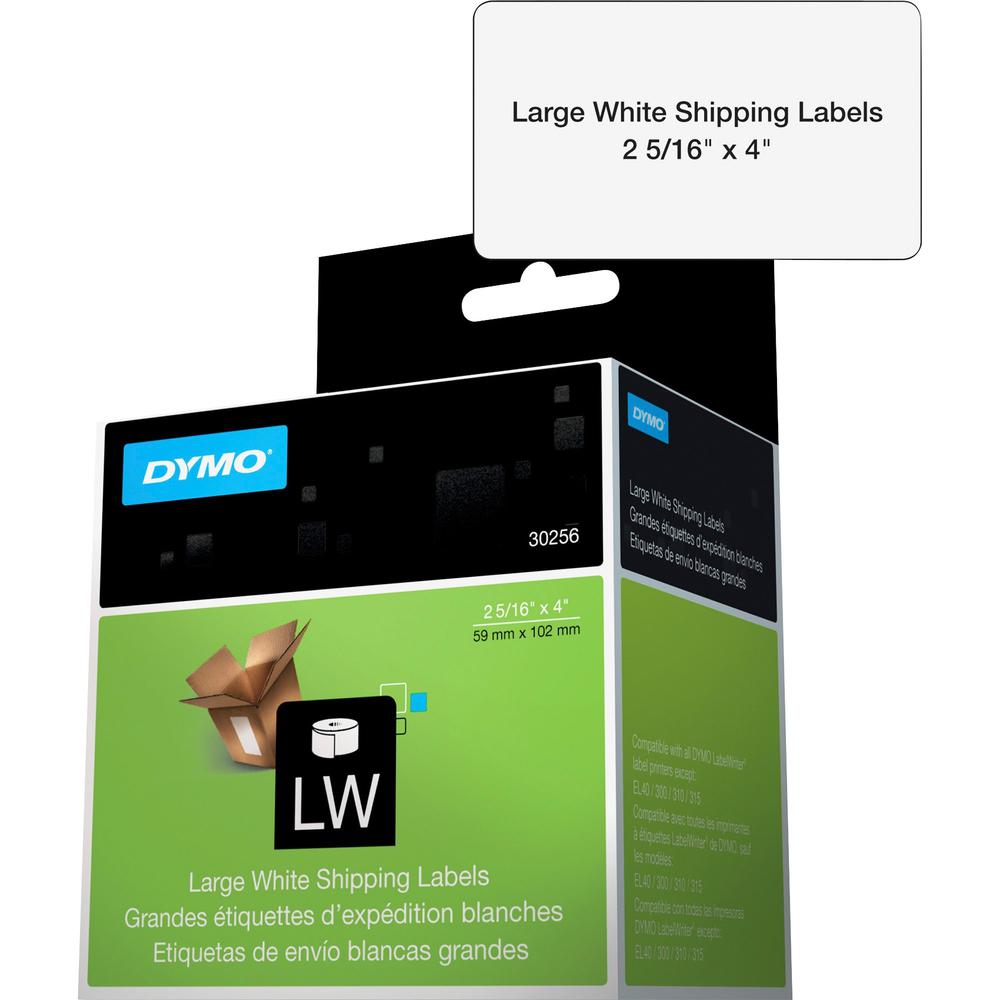 Dymo LabelWriter Large Shipping Labels - 2 5/16" x 4" Length - Rectangle - Direct Thermal - White - 300 / Roll - 1 / Roll. The main picture.