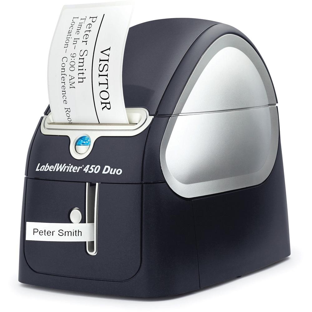 Dymo LabelWriter 450 Duo Direct Thermal Printer - Monochrome - Label Print - USB - Platinum - 0.8 Second Mono - 600 x 300 dpi. Picture 1