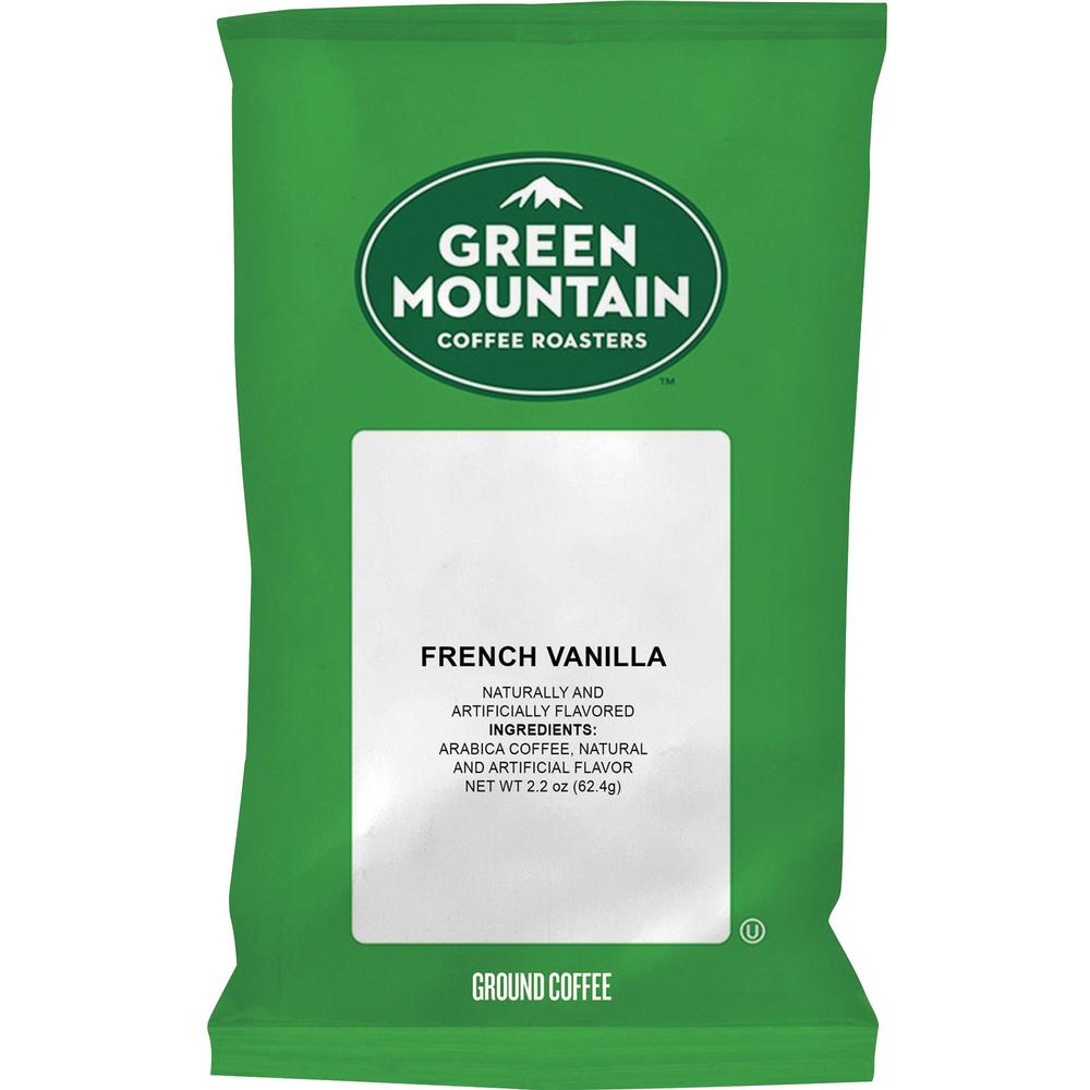 Green Mountain Coffee Ground French Vanilla Coffee - 2.2 oz Per Packet - 50 Packet - 50 / Carton. Picture 1