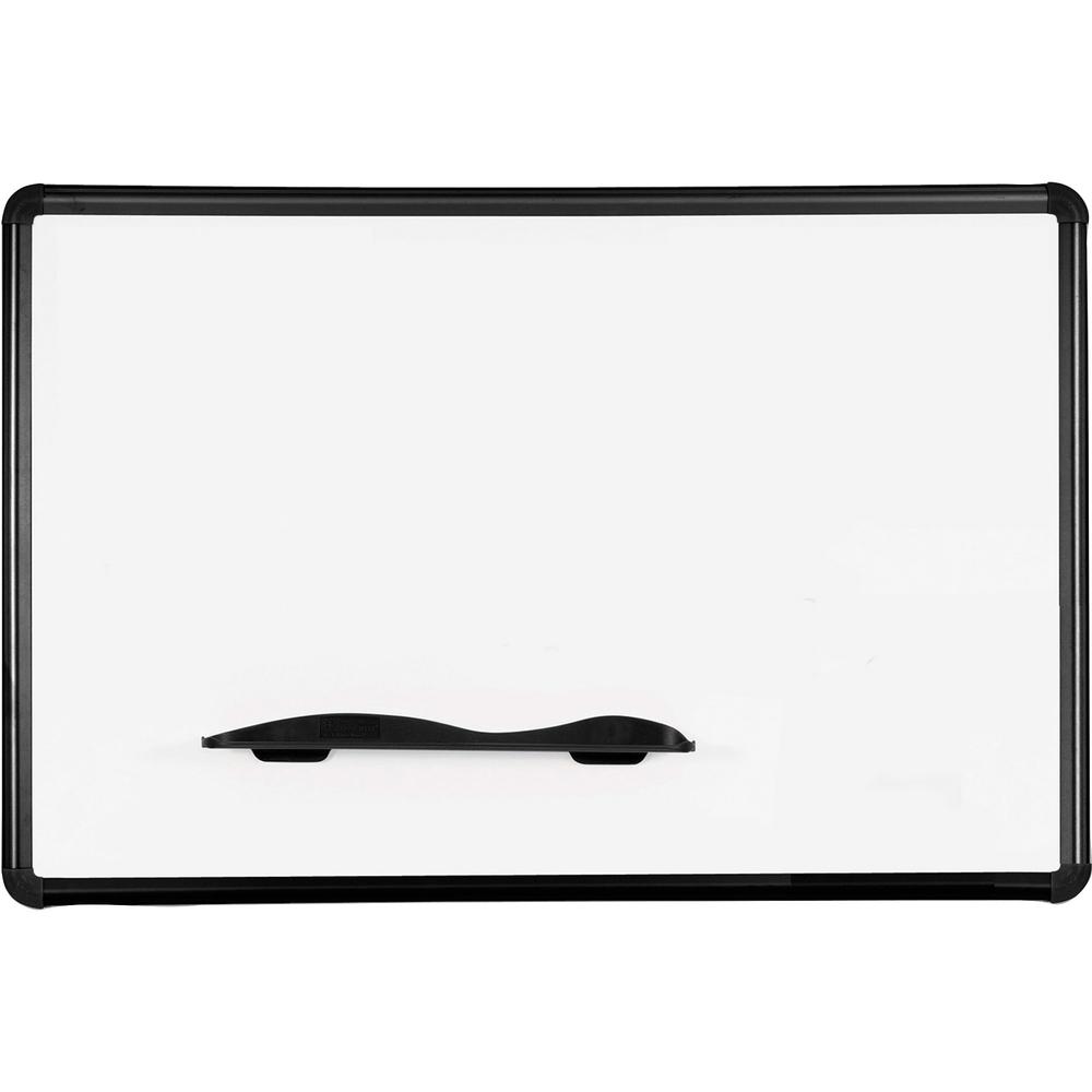 MooreCo Green-Rite Markerboards - 36" (3 ft) Width x 24" (2 ft) Height - Porcelain Surface - Black Frame - Rectangle - 1 Each. Picture 1