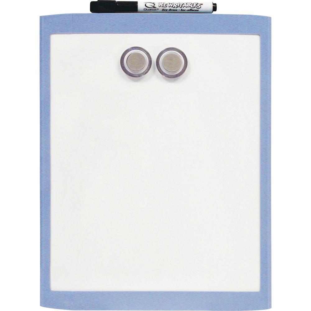 Quartet Decorative Dry-erase Whiteboard - 11" (0.9 ft) Width x 8.5" (0.7 ft) Height - White Stainless Steel Surface - Assorted Plastic Frame - Rectangle - Magnetic - Stain Resistant - 1 Each. Picture 1