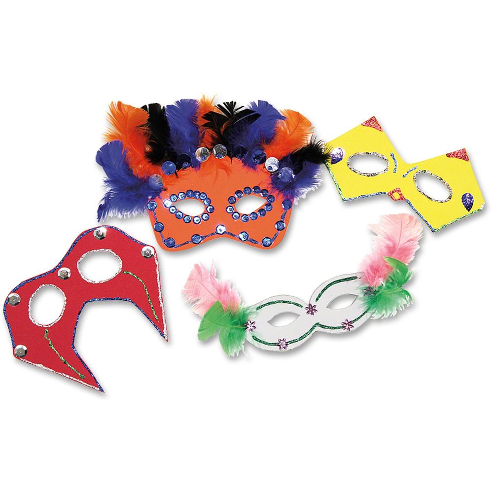 Creativity Street Foam Party Masks Craft Kit - Classroom Activities - Recommended For - 1 Pack - Assorted. Picture 1
