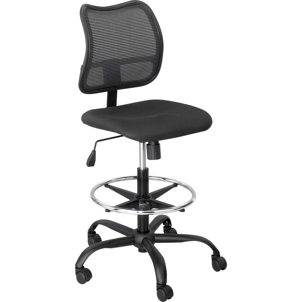 Safco Vue Extended Height Mesh Chair - Black Polyester Seat - Nylon Back - 5-star Base - Black - 1 Each. The main picture.