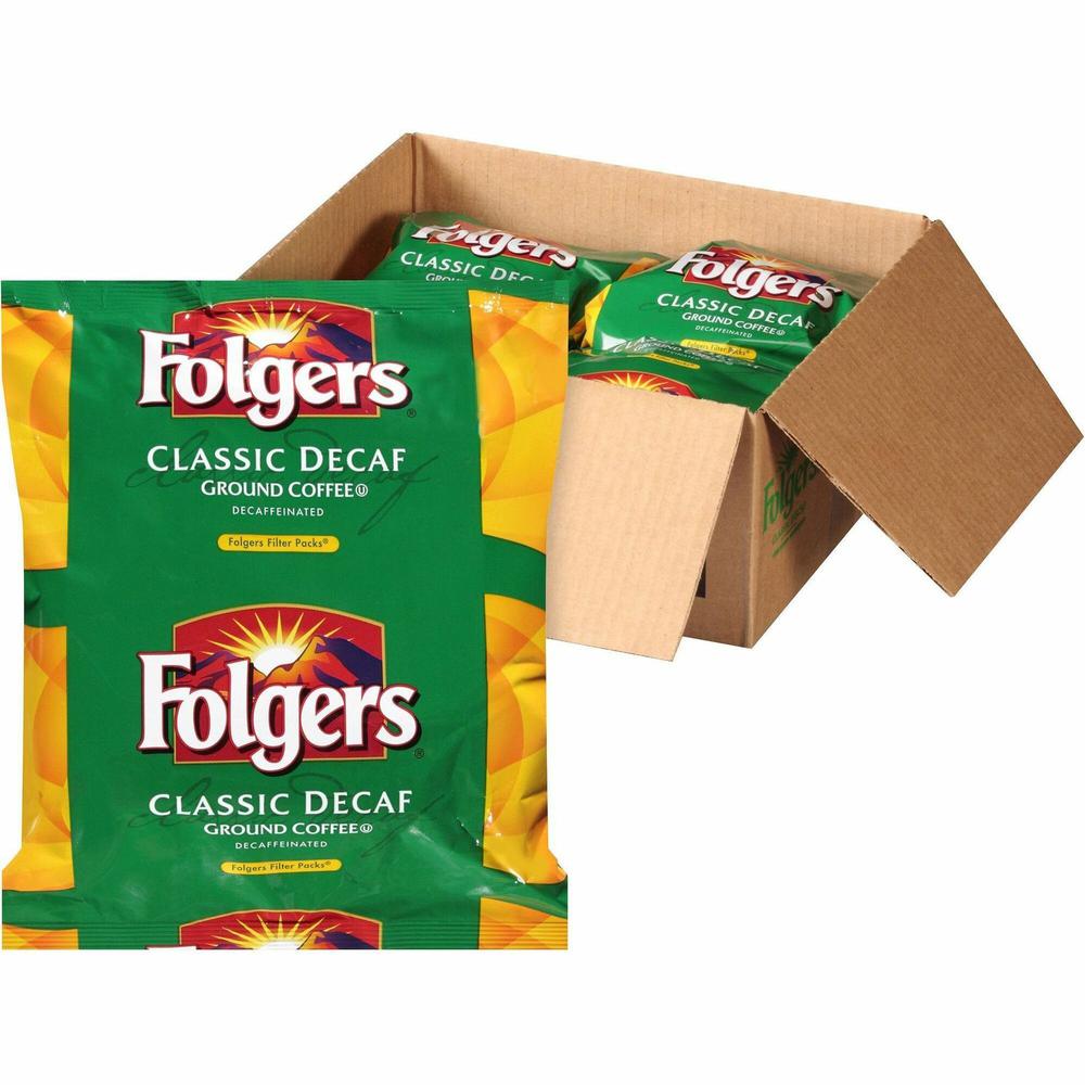 Folgers&reg; Filter Pack Classic Decaf Coffee - 9 oz Per Pouch - 40 / Carton. Picture 1
