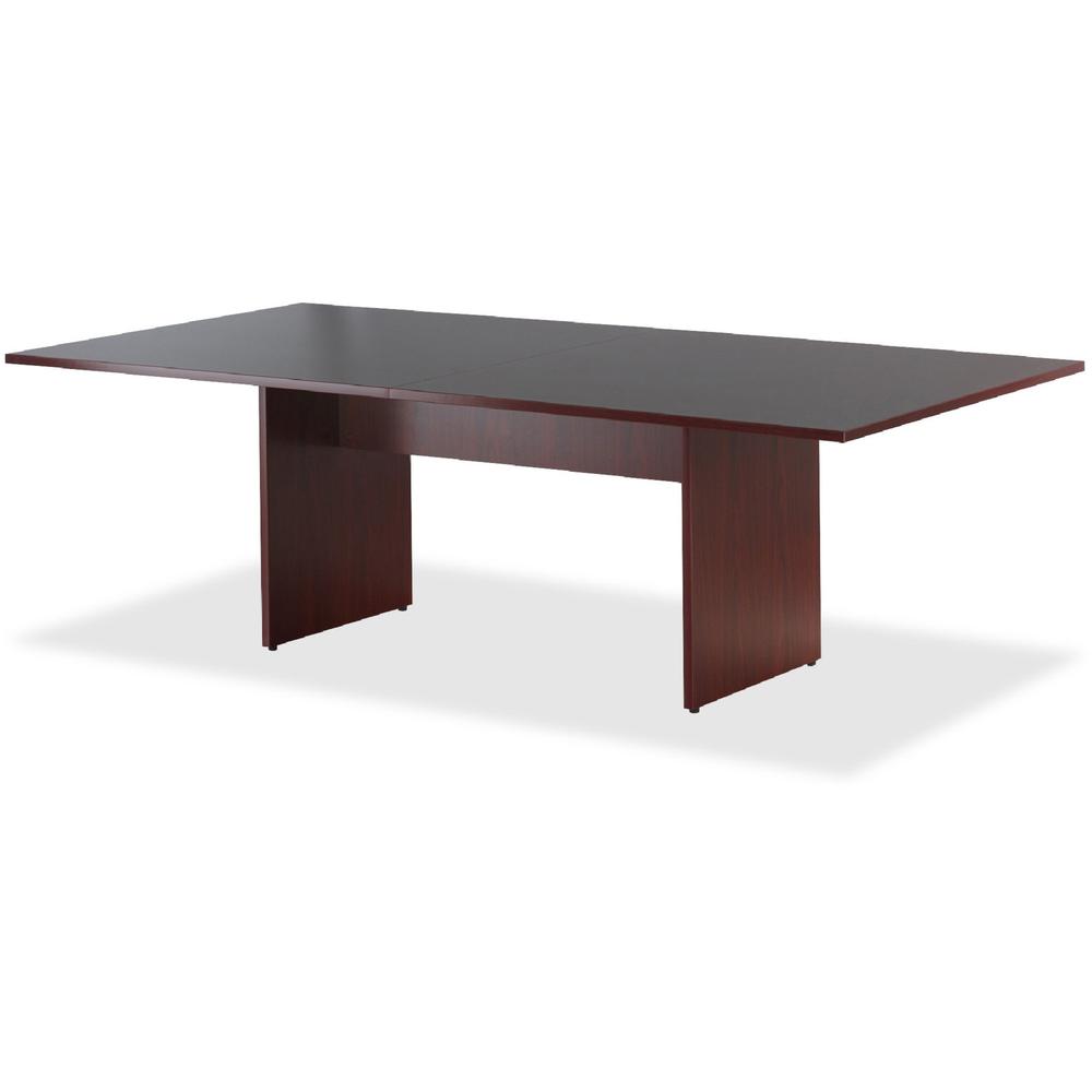Lorell Essentials Conference Tabletop - Rectangle Top - 48" Table Top Width x 96" Table Top Depth x 1.25" Table Top Thickness - 1" Height x 94.50" Width x 47.25" Depth - Assembly Required - Mahogany. The main picture.