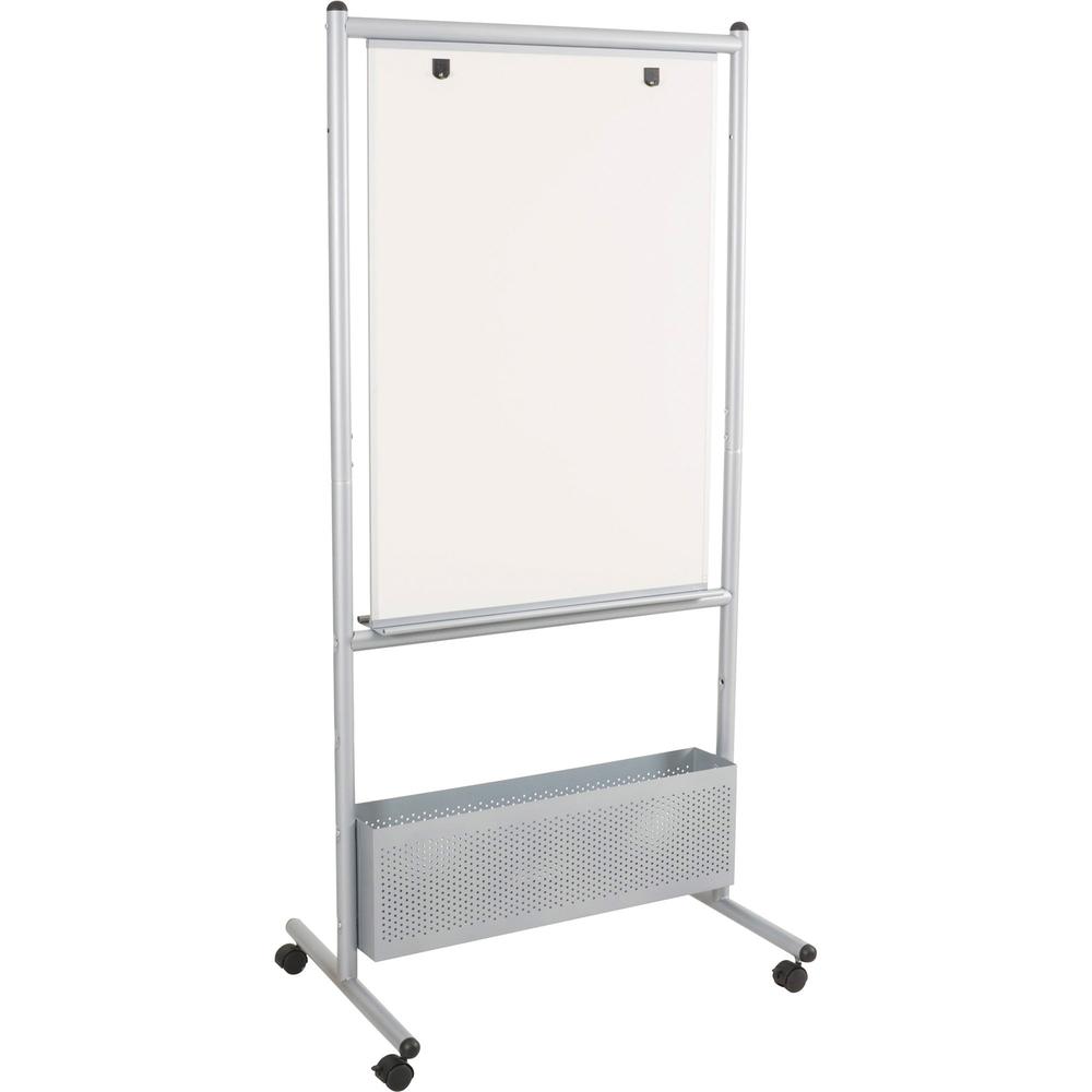 Silver Trim Double-sided Nest Easel - 31.5" (2.6 ft) Wx72" (6 ft)H - Steel Frame. Picture 1