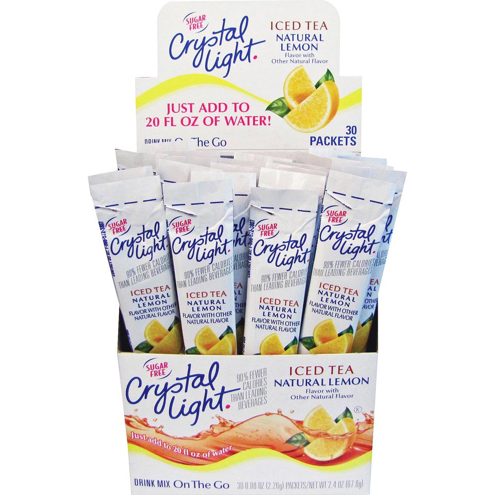 Crystal Light On-The-Go Ice Tea Flavored Drink Mix Sticks - 0.04 oz - 30 / Box. Picture 1