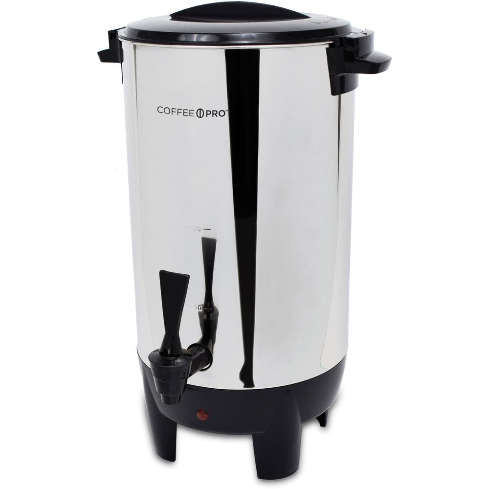 Coffee Pro 30-Cup Percolating Urn/Coffeemaker - 30 Cup(s) - Multi-serve - Stainless Steel - Stainless Steel Body. Picture 1