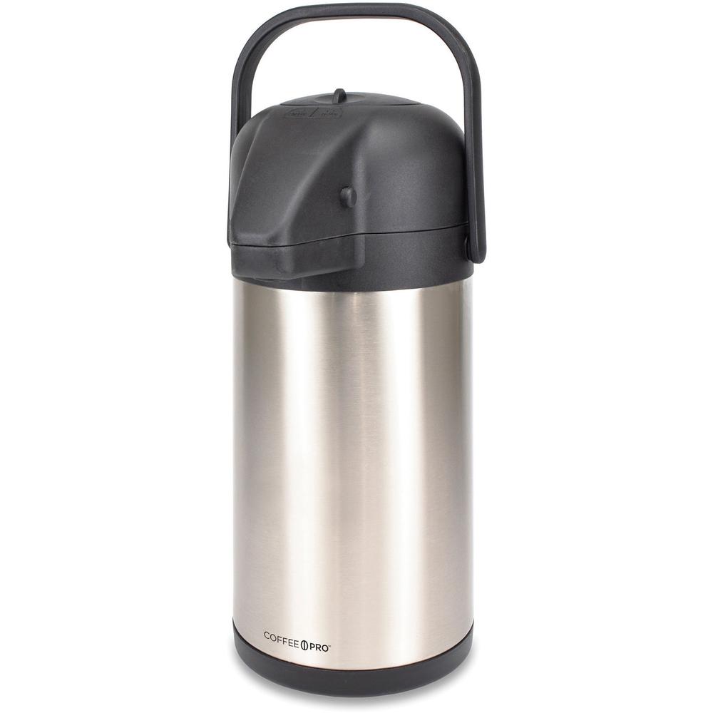 Coffee Pro Vacuum-insulated Airpot - 2.3 quart (2.2 L) - Vacuum - Stainless Steel. The main picture.