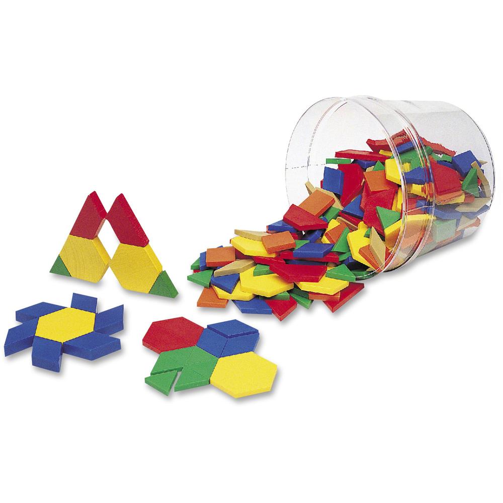 Learning Resources Plastic Pattern Blocks Set - Theme/Subject: Learning - Skill Learning: Measurement, Shape - 5-13 Year - 250 Pieces - Multi. Picture 1