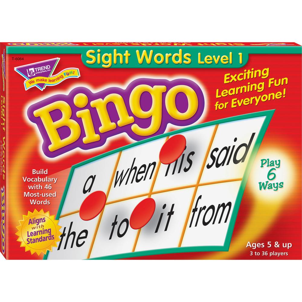 Trend Sight Words Bingo Game - Theme/Subject: Learning - 5-8 Year - Multi. Picture 1