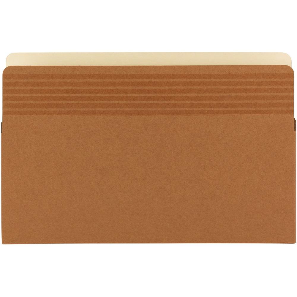 Smead Easy Grip Straight Tab Cut Legal Recycled File Pocket - 8 1/2" x 14" - 5 1/4" Expansion - Redrope - Redrope - 30% Recycled - 10 / Box. Picture 1