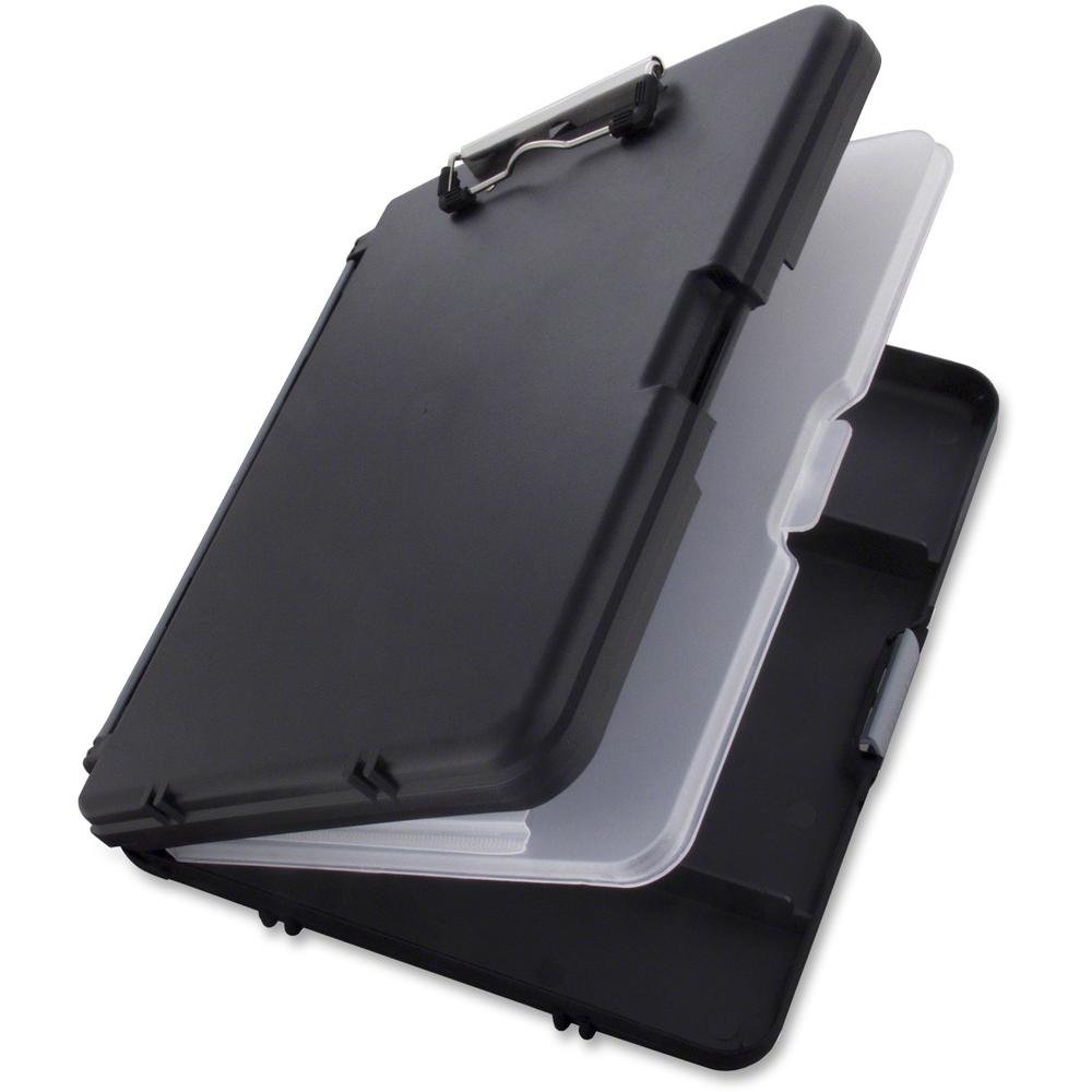 Saunders WorkMate II Poly Storage Clipboard - 11" - Polypropylene - Black - 1 Each. Picture 1