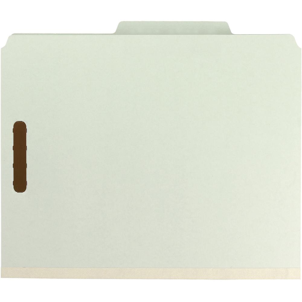 Smead 2/5 Tab Cut Letter Recycled Classification Folder - 8 1/2" x 11" - 2" Expansion - 6 x 2K Fastener(s) - 1" Fastener Capacity, 2" Fastener Capacity - Top Tab Location - Right of Center Tab Positio. Picture 1