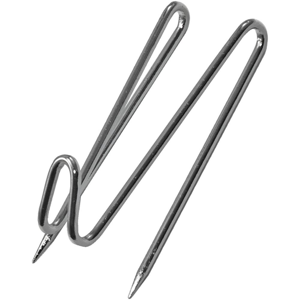 Advantus Panel Wall Wire Hooks - for Calendar, Notes, Memo, Wall, Cubicle, Key - Silver - 25 / Pack. Picture 1