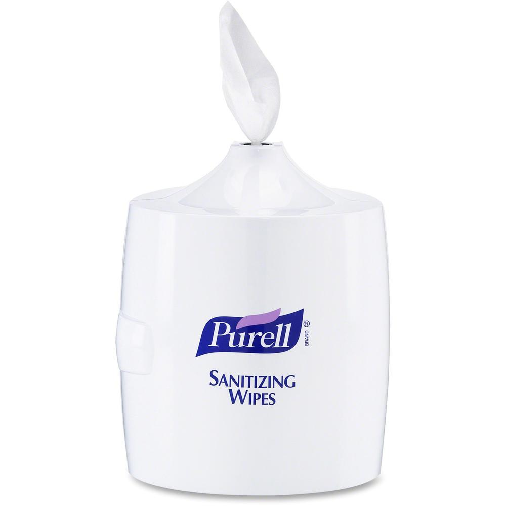 PURELL&reg; Sanitizing Wipes Wall Mount Dispenser - 1200 x Wipe - Plastic - White - Durable - 1 Each. Picture 1