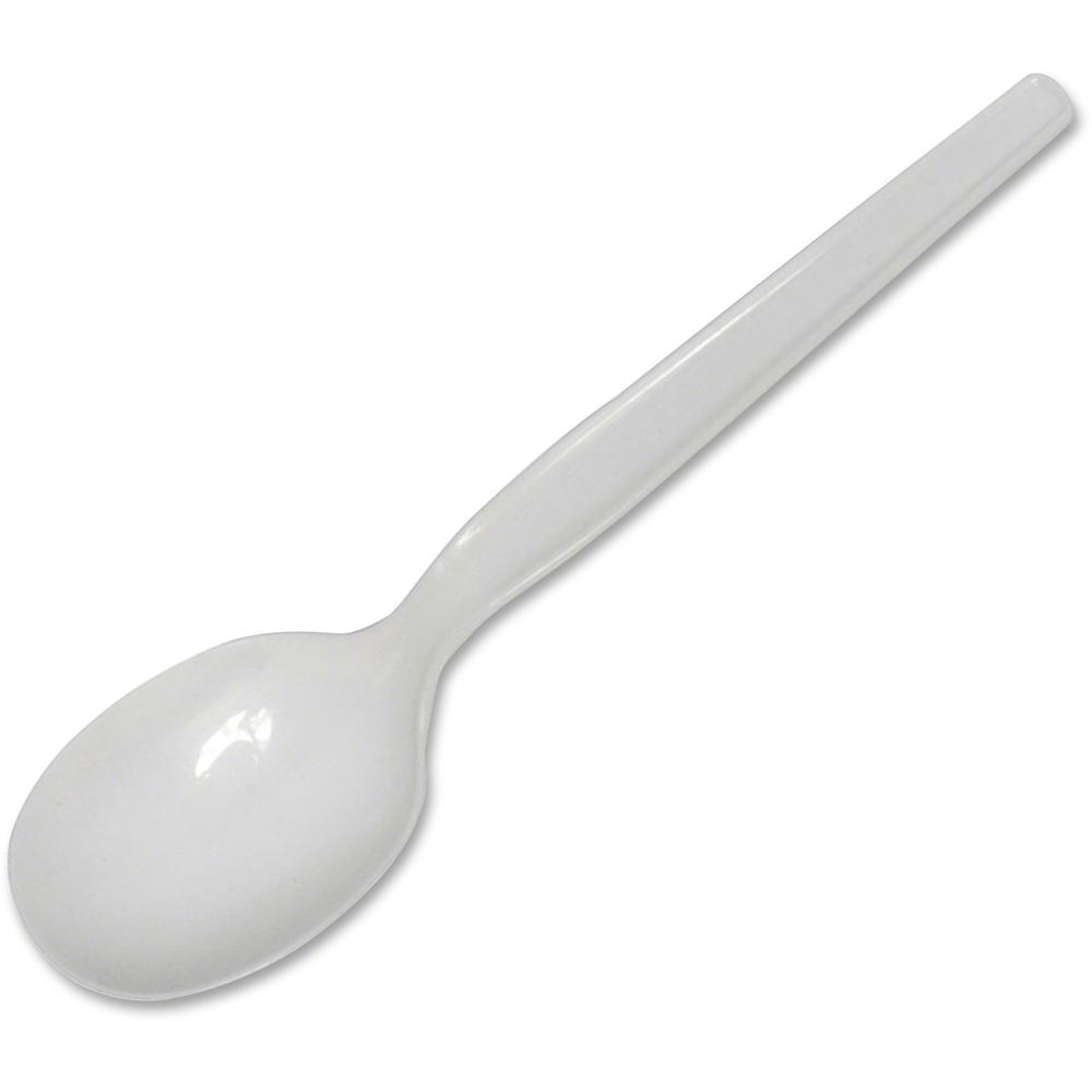 Dixie Medium-weight Disposable Soup Spoons by GP Pro - 1 Piece(s) - 1000/Carton - Soup Spoon - 1 x Soup Spoon - Polypropylene - White. Picture 1