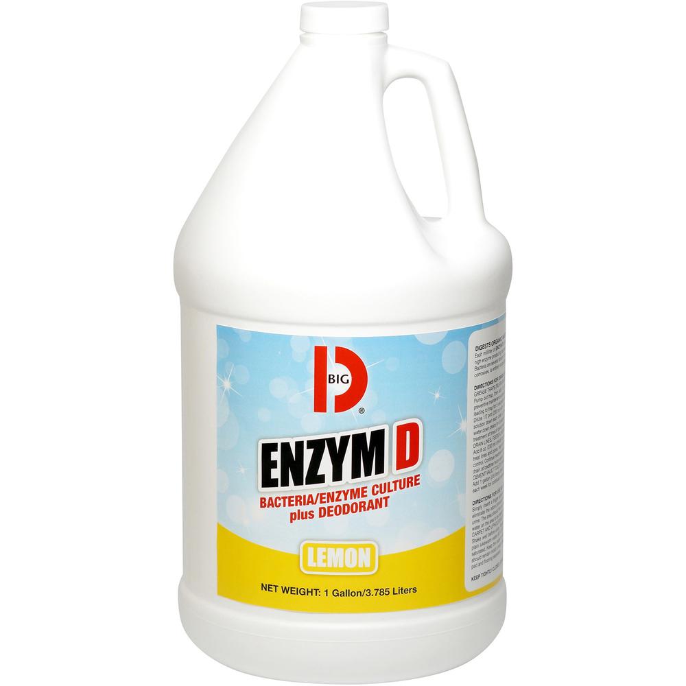 Big D ENZYM D Bacteria/Enzyme Culture Plus - 128 fl oz (4 quart) - Citrus Scent - 1 Each - Deodorant, Odor Neutralizer, Enzyme-free - White. Picture 1