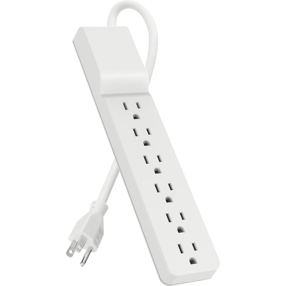 Belkin 6 Outlet Home/Office Surge Protector - Rotating Plug - 10 foot cord - White - 720 Joule - 6 - 1875 VA - 700 J - 120 V AC Input - 120 V AC Output. Picture 1