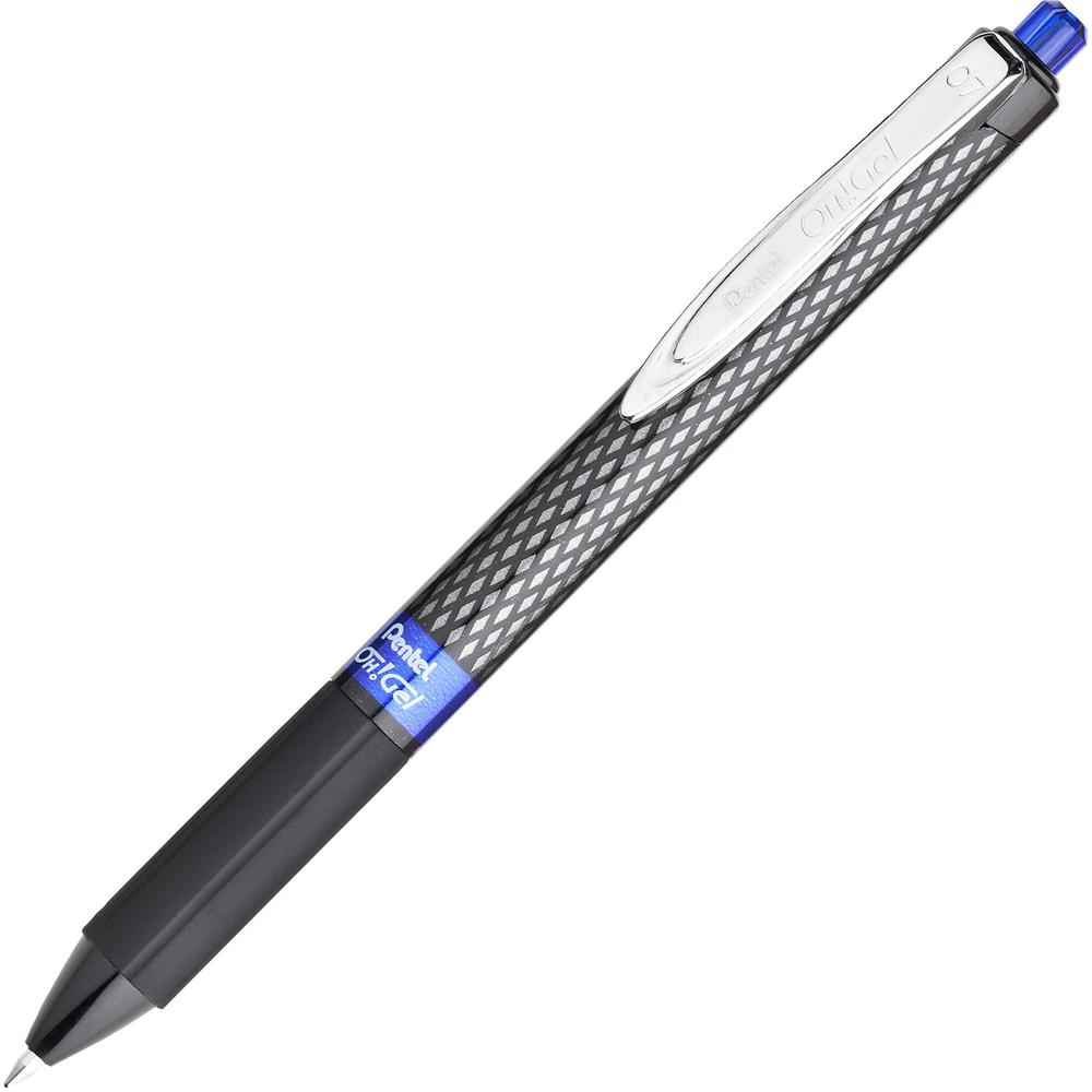 Pentel OH! Medium Point Gel Pens - Medium Pen Point - 0.7 mm Pen Point Size - Blue Gel-based Ink - Carbon Fiber Barrel - 1 Dozen. The main picture.