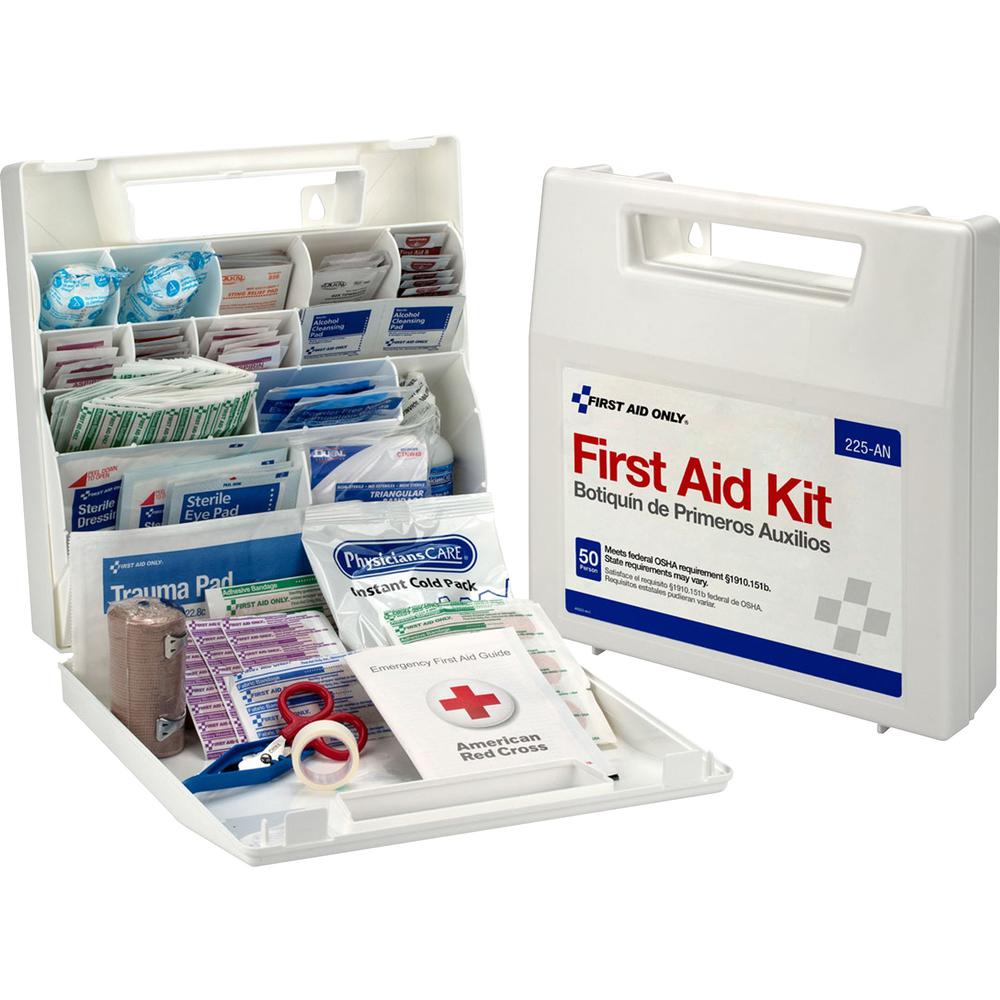 First Aid Only 50-person Worksite First Aid Kit - 196 x Piece(s) For 50 x Individual(s) - 11.3" Height x 10.8" Width x 3" Depth Length - Plastic Case - 1 Each. Picture 1