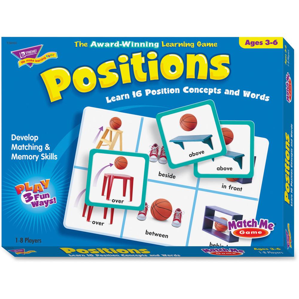 Trend Positions Match Me Games - Educational - 1 to 8 Players - 1 Each. Picture 1