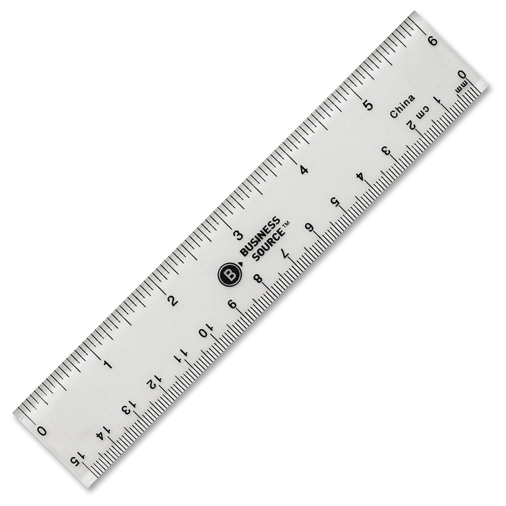 business source acrylic ruler 6 length 116