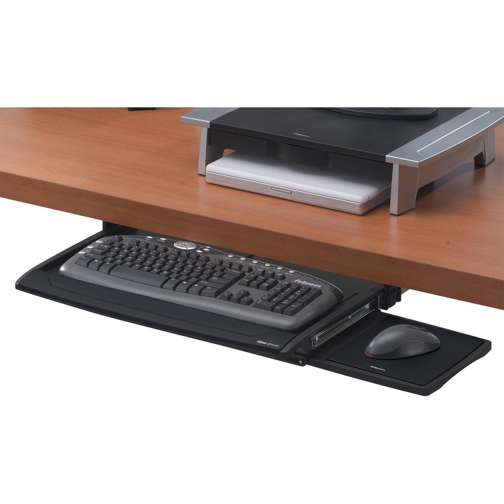 Office Suites&trade; Deluxe Keyboard Drawer - 2.5" Height x 30.9" Width x 14.1" Depth - Black - 1. Picture 1