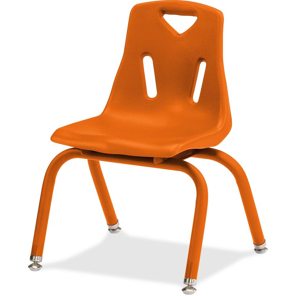 Jonti-Craft Berries Plastic Chairs with Powder Coated Legs - Orange Polypropylene Seat - Powder Coated Steel Frame - Four-legged Base - Orange - 1 Each. Picture 1